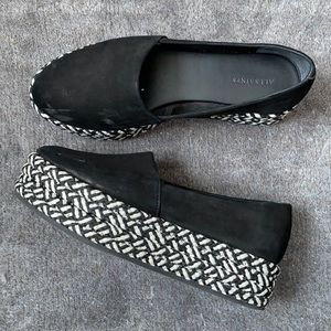 All Saints Suede Platform Espadrilles Size 38